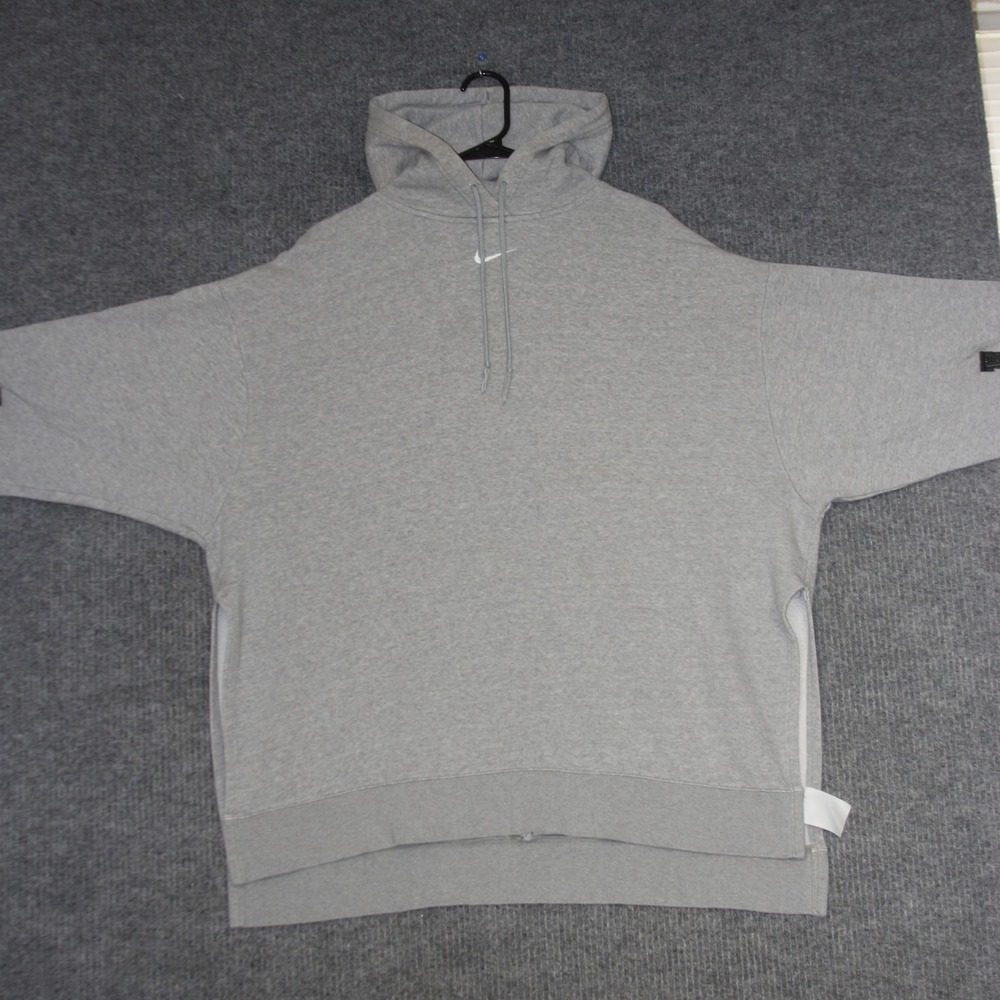Nike Hoodie Womens M Grey Pullover Oversized Casual Athleisure Center Swoosh